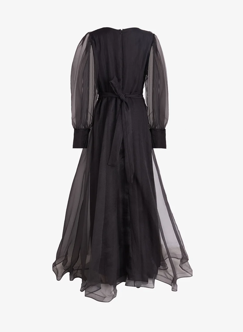 Khizana Plus size A-line Puff Sleeved Dress